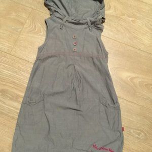 Korean fashion 3/4T (no size tag?!) hooded hi-low dress